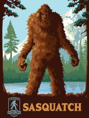 Puzzle Pod - Sasquatch  Camping Large Piece By MasterPieces