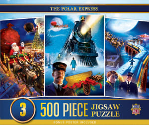 The Polar Express - 3 Pack 500 Piece Puzzles Books & Reading By MasterPieces