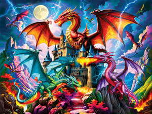 Glow in the Dark - Triad of Fire  Dragon By MasterPieces