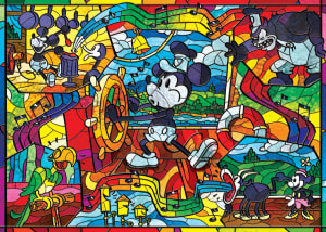 Stained Glass - Steamboat Willie Mickey & Friends By MasterPieces