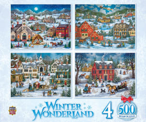 4 Pack - Winter Wonderland Winter By MasterPieces