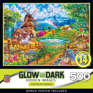 Hidden Images Glow In The Dark - Meadowlark Morning Landscape By MasterPieces