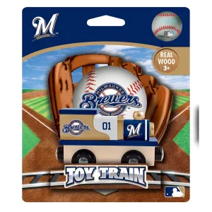 Milwaukee Brewers MLB Wood Train Engine By MasterPieces
