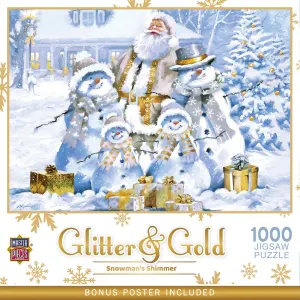 Glitter & Gold - Snowman's Shimmer Christmas By MasterPieces