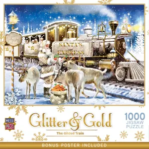 Glitter & Gold - The Guilded Train Christmas By MasterPieces