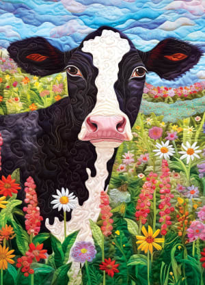 Quilted - Frolic in the Fields Farm Animal By MasterPieces