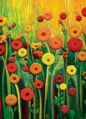 Quilted - The Joy of Flowers Flower & Garden By MasterPieces