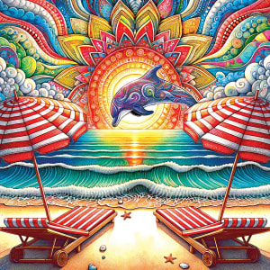 Kaleidoscope - Front Row Seats Beach & Ocean By MasterPieces