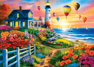 Art Gallery - Daybreak Balloons Hot Air Balloon By MasterPieces