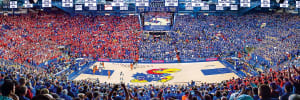 Kansas Jayhawks NCAA Stadium Panoramics Basketball Center View Sports By MasterPieces