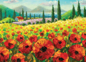 Field Of Poppies Landscape By Willow Creek Press