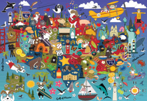 Abbie and Jack Across the USA United States By Crown Point Graphics