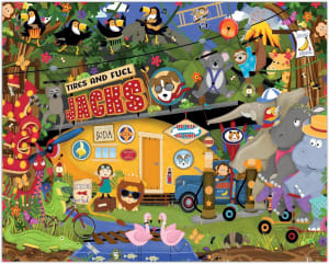 Abbie and Jack In the Jungle Jungle Animals By Crown Point Graphics