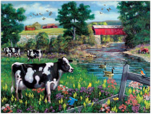 Grazing by the Creek Farm Animal By Crown Point Graphics