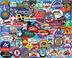 Ski Badges Collage By White Mountain