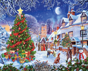Village Christmas Tree Christmas By White Mountain
