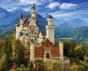 Neuschwanstein Castle Castle By White Mountain