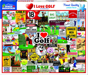 I Love Golf Collage By White Mountain