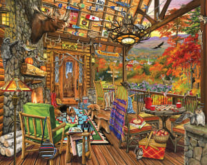 Autumn Porch Cabin & Cottage By White Mountain