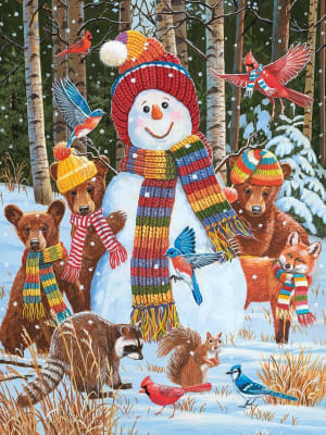 Visiting The Snowman Christmas By White Mountain