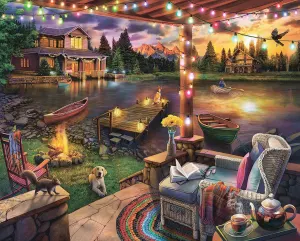 Summer Evening Lakes & Rivers By White Mountain