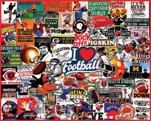 I love Football Collage By White Mountain
