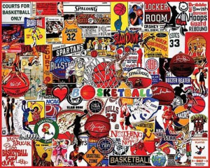 I Love Basketball Collage By White Mountain
