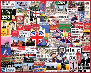 I Love England Collage By White Mountain