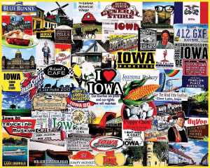 I Love Iowa Collage By White Mountain