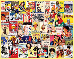 Vintage Ads Collage By White Mountain
