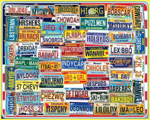 Vanity Plates Collage By White Mountain