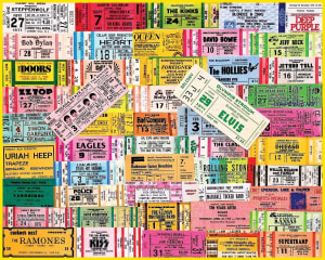 Concert Tickets Collage By White Mountain