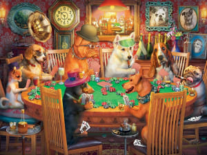 Poker Dogs Humor By White Mountain