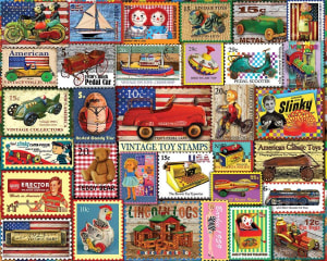 Vintage Toy Stamps Game & Toy By White Mountain