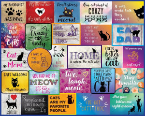 I Love Cats Collage By White Mountain