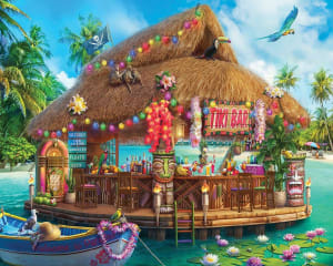 Floating Tiki Bar Travel By White Mountain