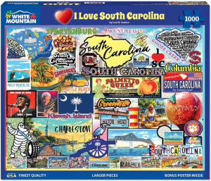 I Love South Carolina Collage By White Mountain