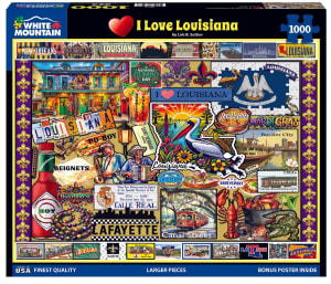 I Love Louisiana Collage By White Mountain