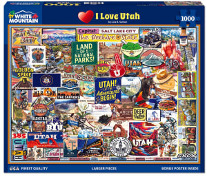 I Love Utah Collage By White Mountain
