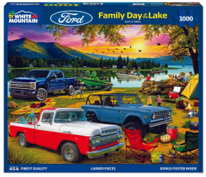 Family Day At The Lake - Ford Nostalgic & Retro By White Mountain