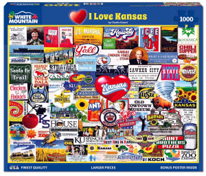 I Love Kansas Collage By White Mountain