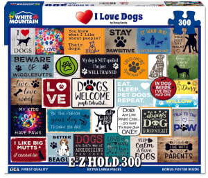 I Love Dogs Collage By White Mountain