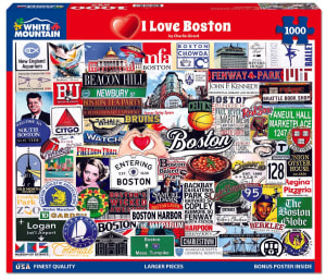 I Love Boston Collage By White Mountain