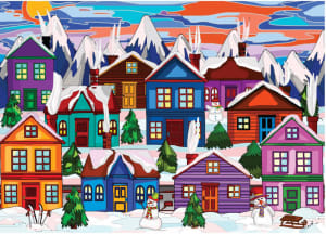 Snow Much Fun Sunrise & Sunset By Jacarou Puzzles