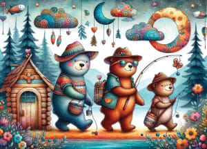 Boho Expedition Bear By Delfy
