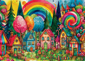 Sweet Houses In The Forest Around the House By Delfy