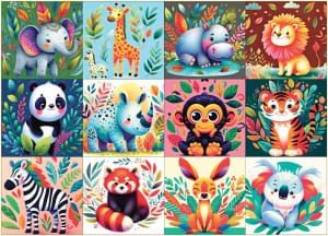 Wildlife Diversity Collage By Delfy