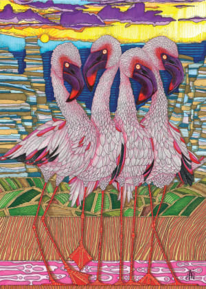 La Vie En Rose Birds By Jacarou Puzzles