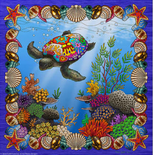 Psychedelic Turtle Sea Life By SunsOut