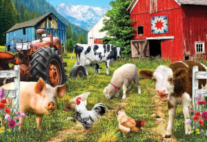 Enigma Art Puzzle - Happy Farm Day Farm Animal By Karmin International